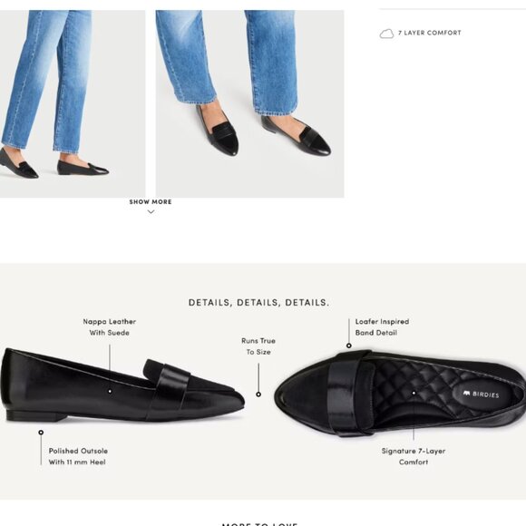 Birdies Blackbird Flats Women's Size 9.5 Black Quilted Licorice Leather - Picture 15 of 15